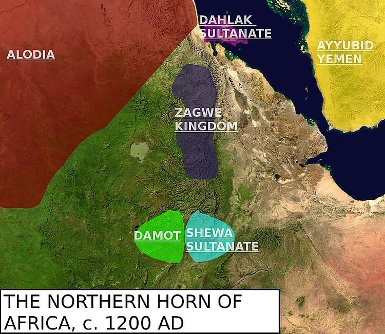 Map of the Zagwe Dynasty