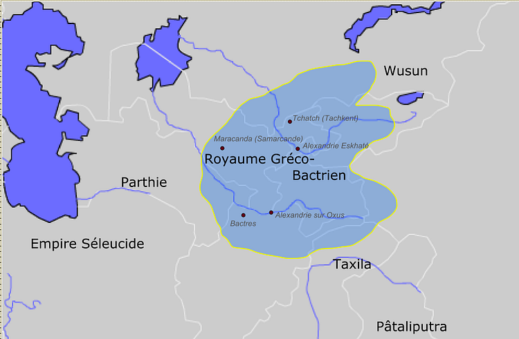 Greco-Bactrian kingdom circa 230-200 BC