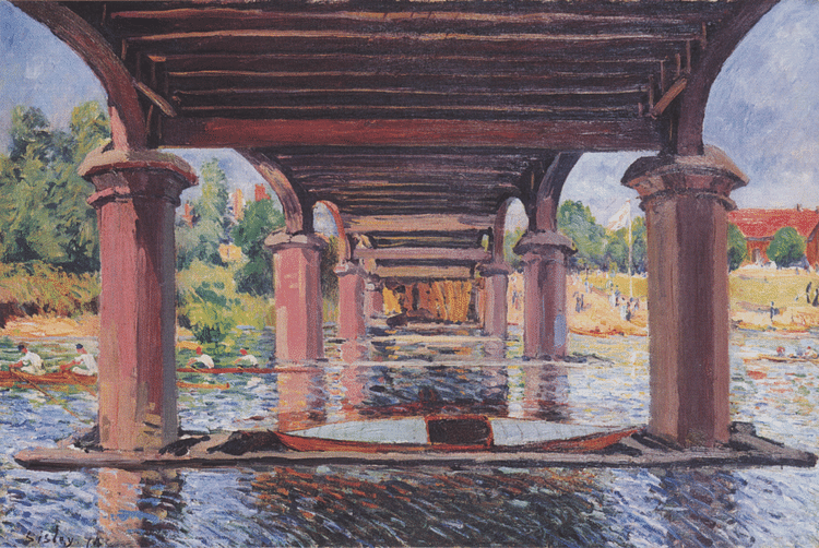 Under the Bridge at Hampton Court by Sisley