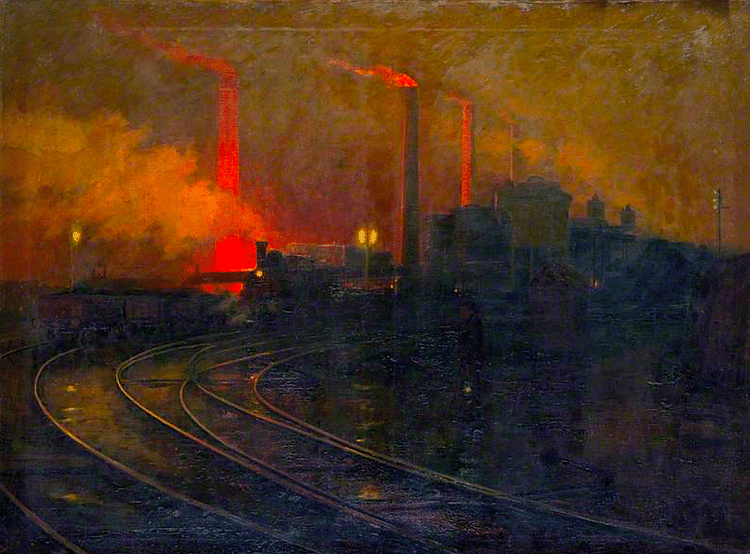 Steelworks, Cardiff, at Night by Walden