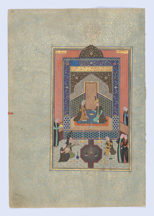 Bahram Gur in the Dark Palace in the Khamsa of Nizami