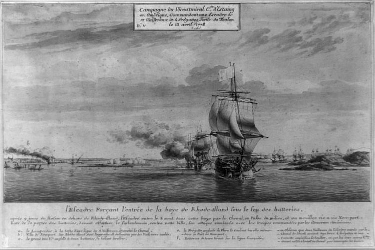 Entry of the French Fleet into Newport Bay, August 1778