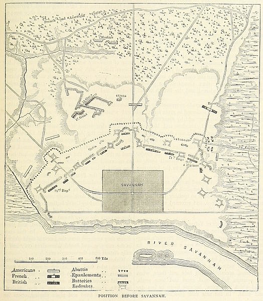 Map of the Siege of Savannah