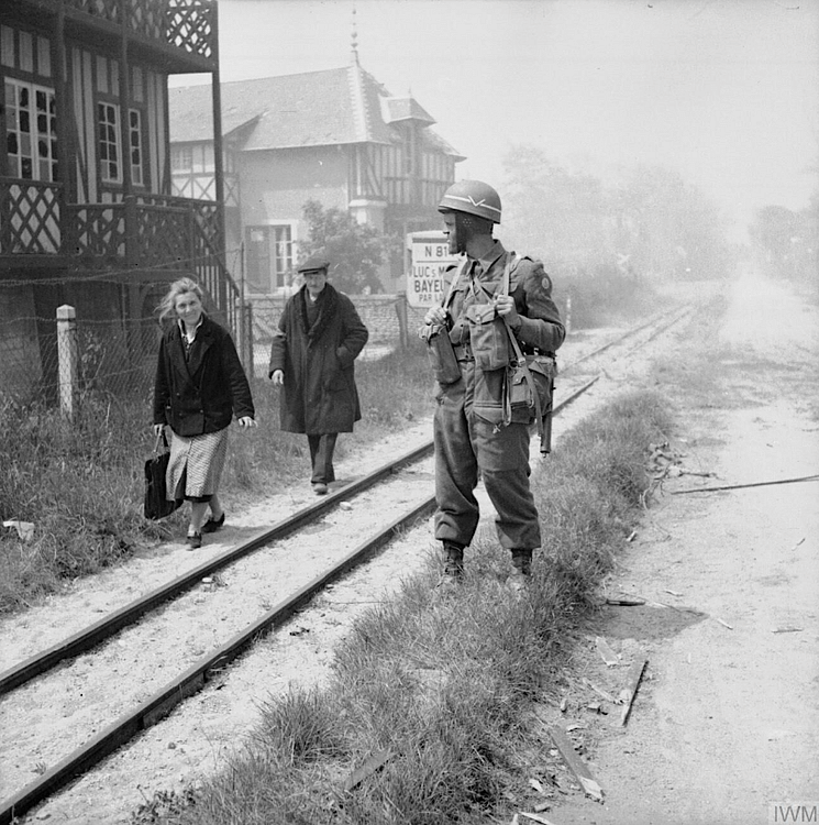French Civilians & British Military Policeman, D-Day