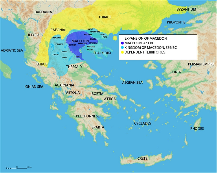 Map of the Expansion of Macedon