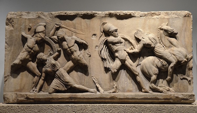 Amazonomachy Relief from the Mausoleum at Halicarnassus