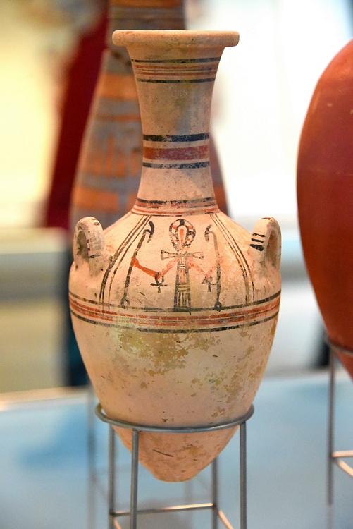 Pottery Jar with Ankh Sign