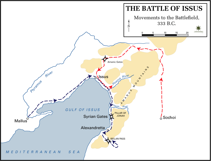 The Battle of Issus - Movements to the Battlefield