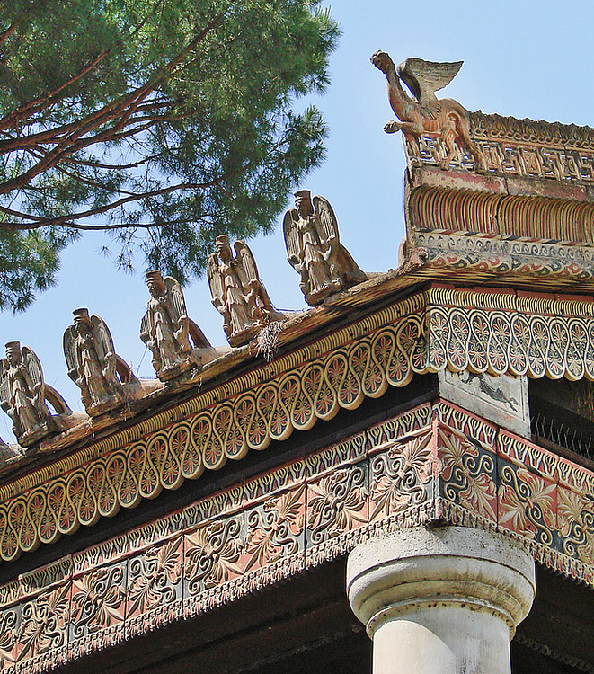 Etruscan Terracotta Roof Decorations