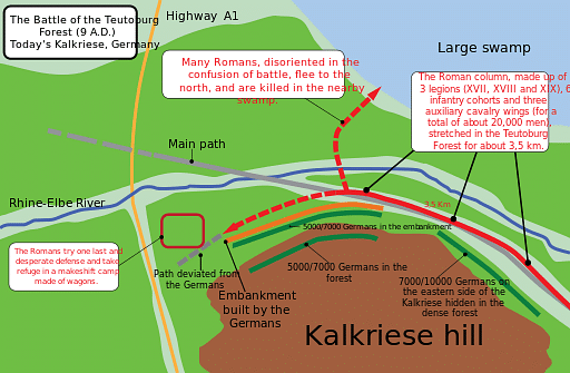 Battle of Teutoburg Forest Map