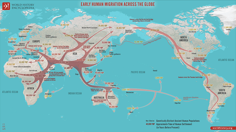 Map of Homo Sapiens Migration