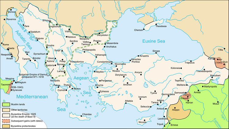 Byzantine Empire, 1025 CE