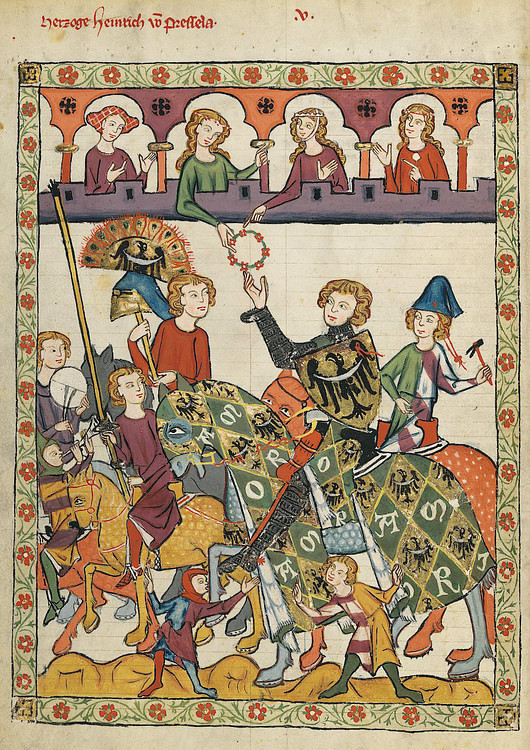 Duke Heinrich von Breslau in the Codex Manesse