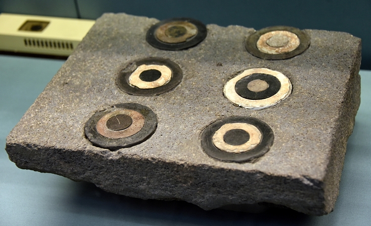 Black Basalt Slab with Inlays from Urartu